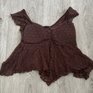 Heart & Hips Chocolate Lace Blouse